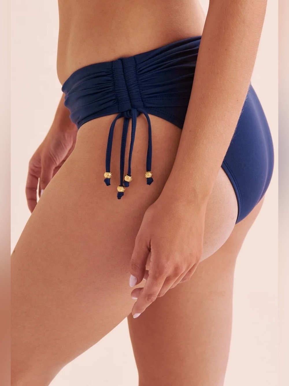 Bleu Rod Beattie Kore Shirred Hipster Bikini Bottom Size 10 - Picture 3 of 8
